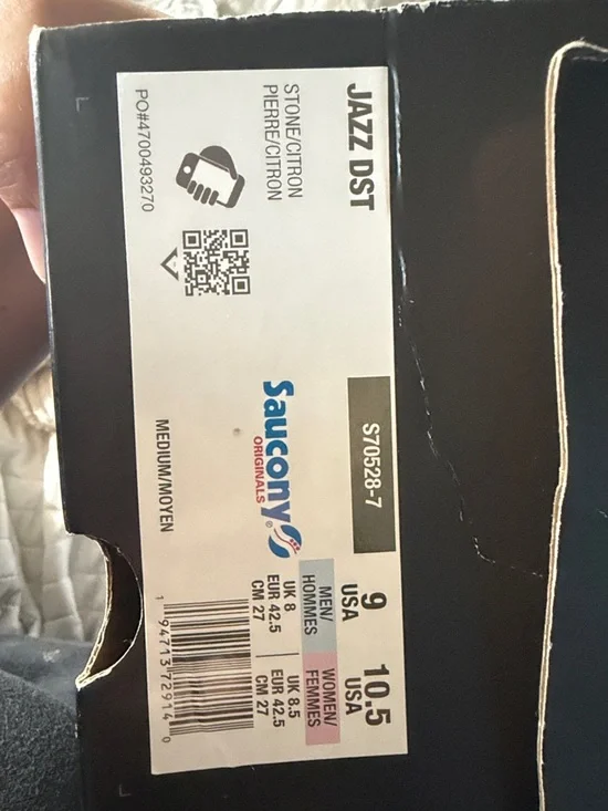 Saucony Beige with Neon Yellow Accent Retro Runner Sneakers - Picture 6 of 6